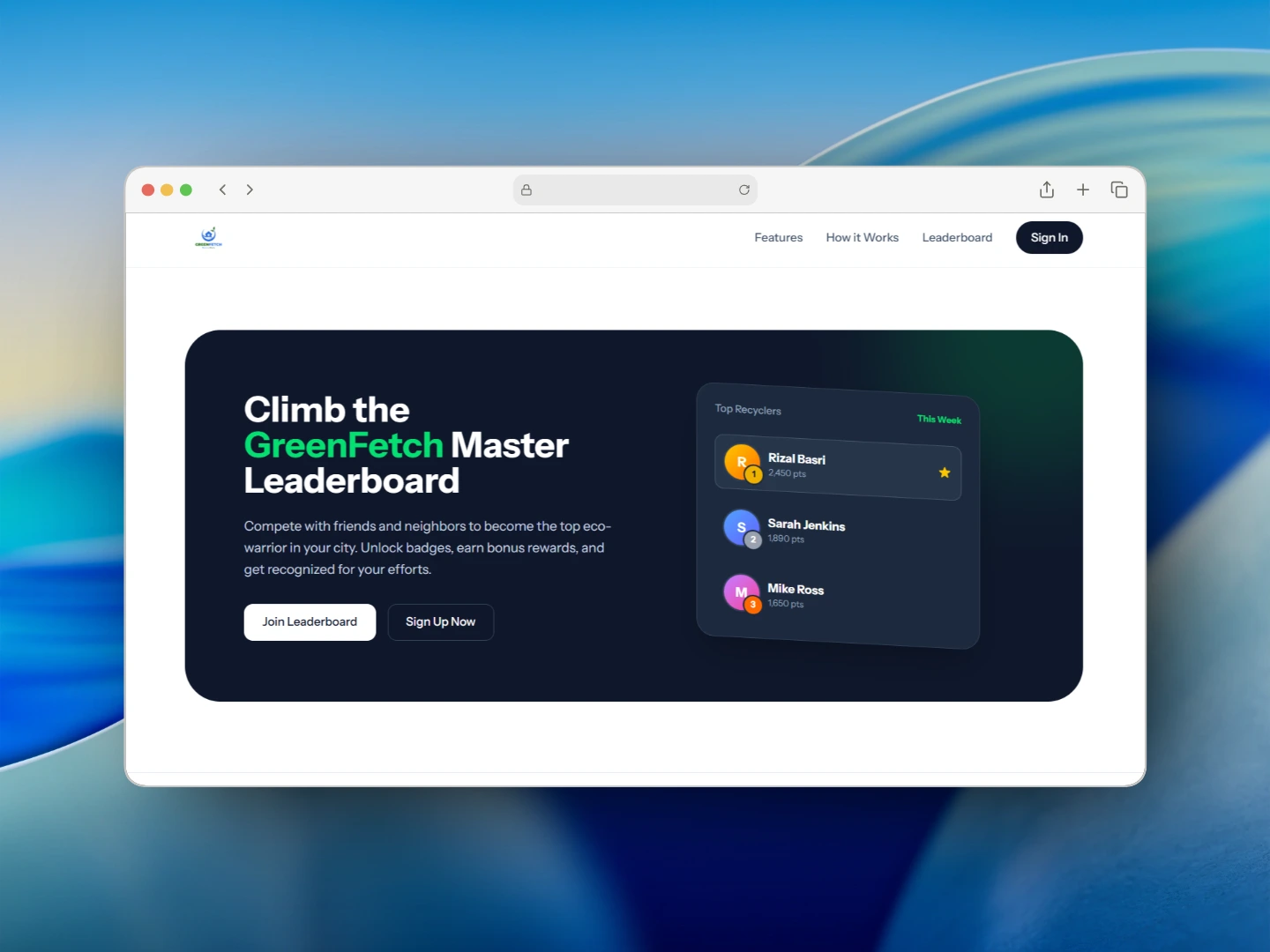 GreenFetch Web